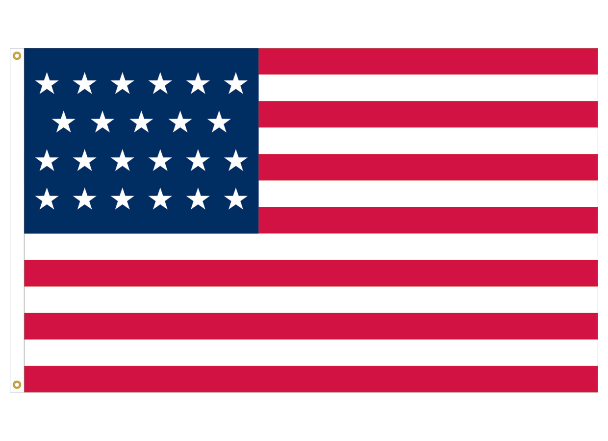 U.S.A./ 古い星条旗　.Ａ us-23-star-flag__89065.