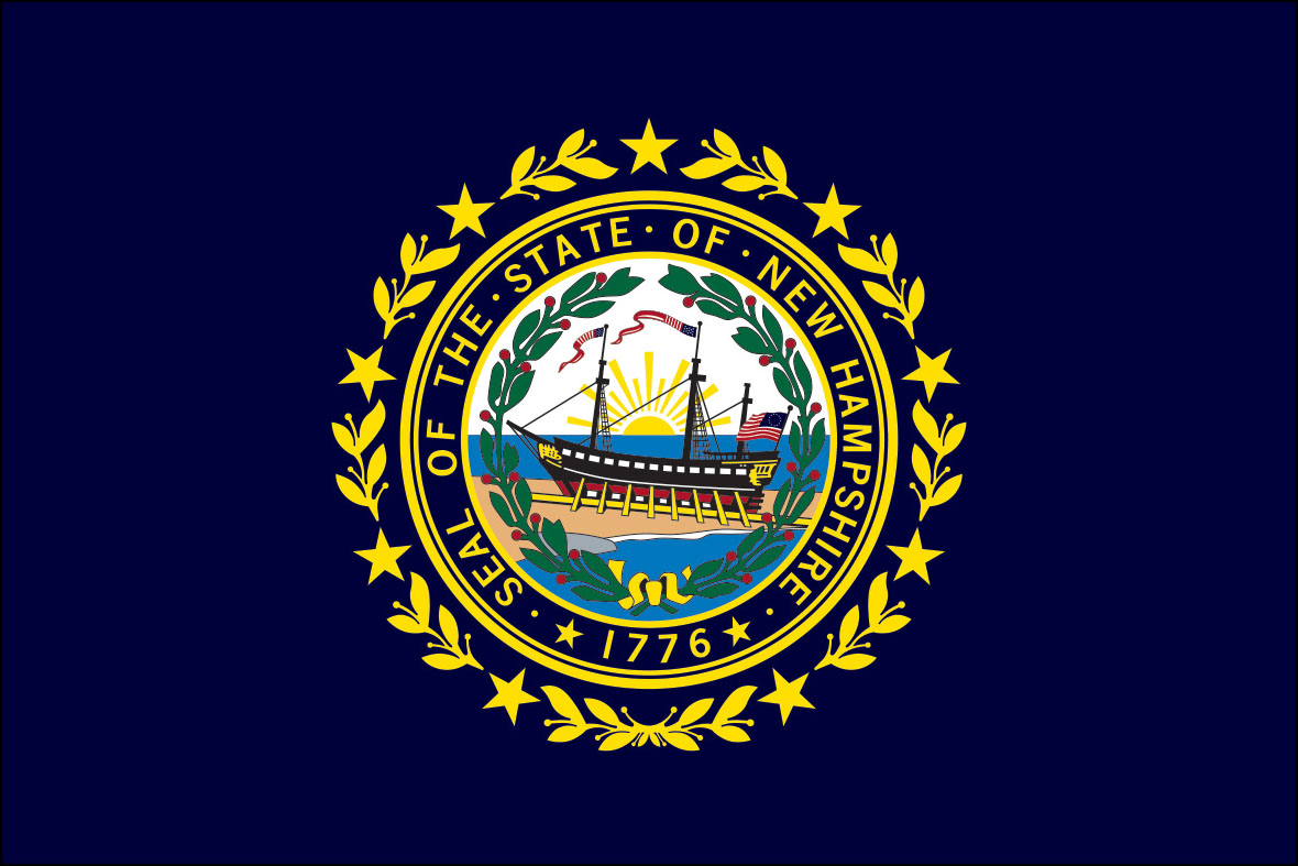 October 20, 2022 Half Staff Alert New Hampshire American Flags