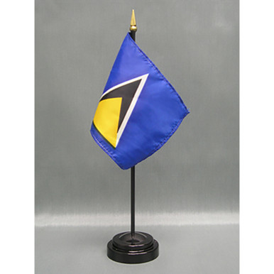 St. Lucia Karibik-Flagge Patch – Bestickter Stoff, Zum Aufbügeln – 1 Stück – Für Jacken, Rucksäcke, Caps – Lässiges Flaggen-Accessoire