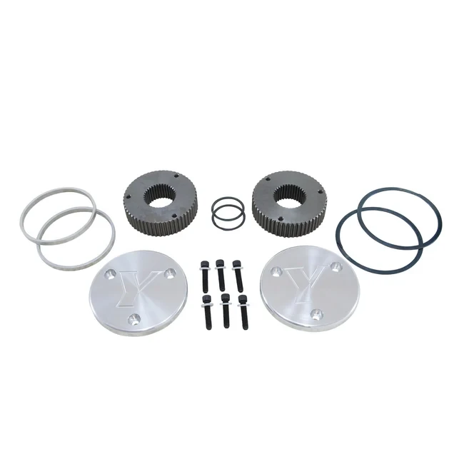 Yukon Hardcore Drive Flange Kit Dana 60 35-Spl with Engraved Caps