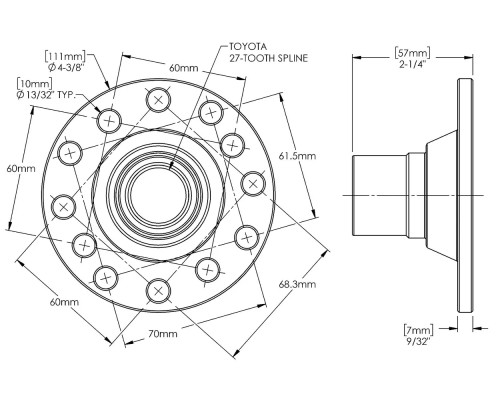 Triple Drilled Flange