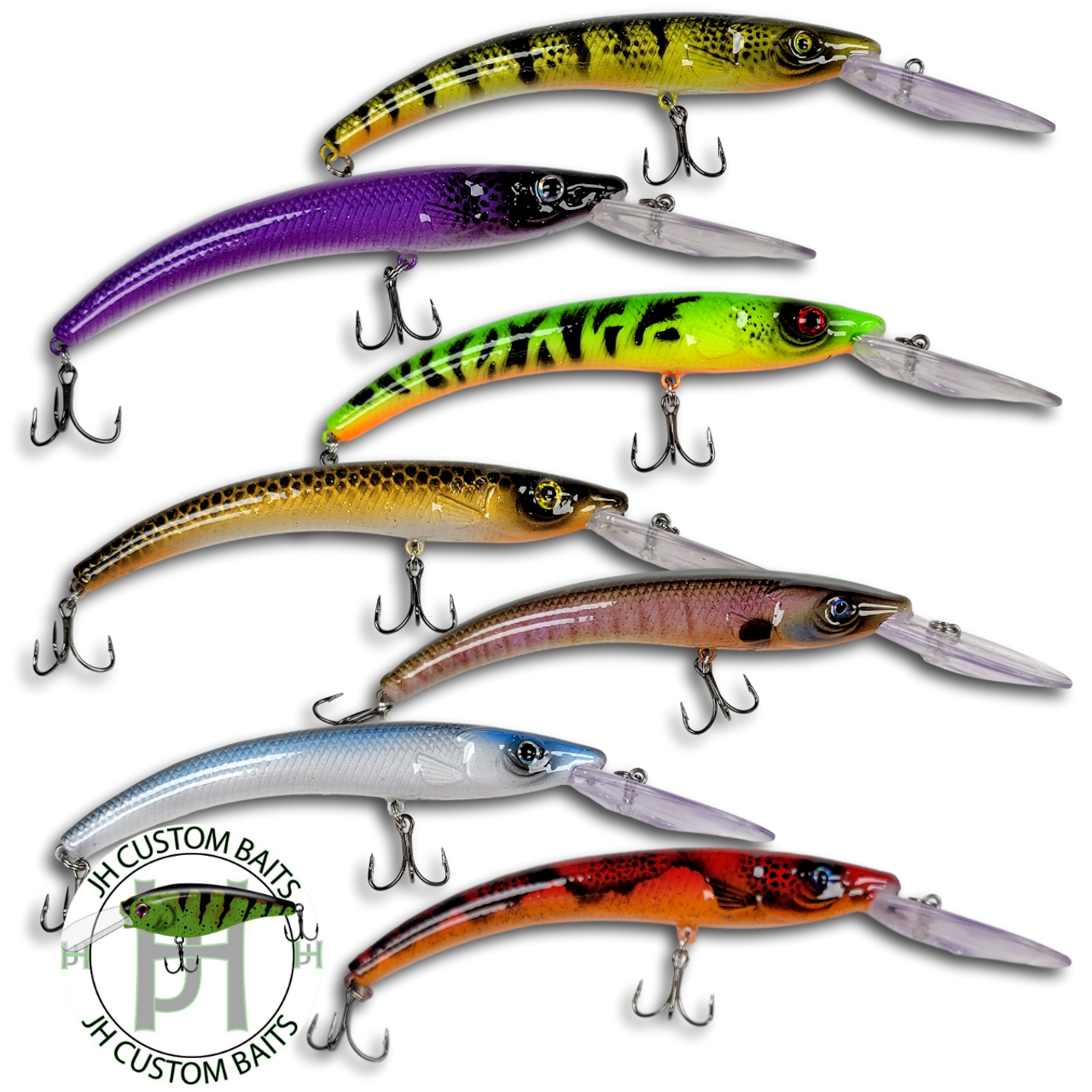 JH Custom Baits 4.75 Skinny Minnow - Hand Painted Finesse Lures for  Tactical Angling