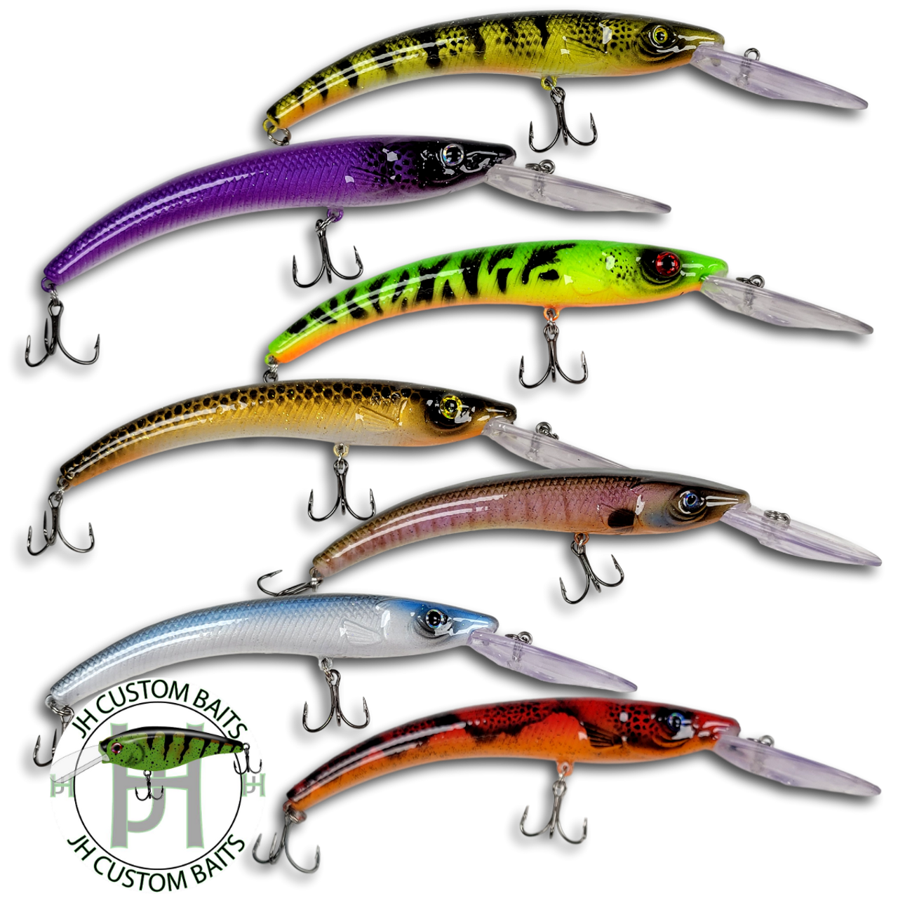 JH Custom Baits 4.75 Skinny Minnow - Hand Painted Finesse Lures