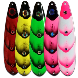 Litts Fish Lures Custom Hand Painted Craw Pattern Flutter / Trolling Spoons