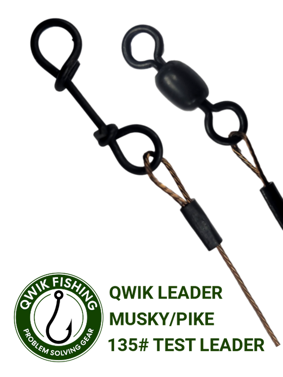 Qwik Leader Musky and Pike Leader, 135 Pound Test swivel end MAIN IMAGE