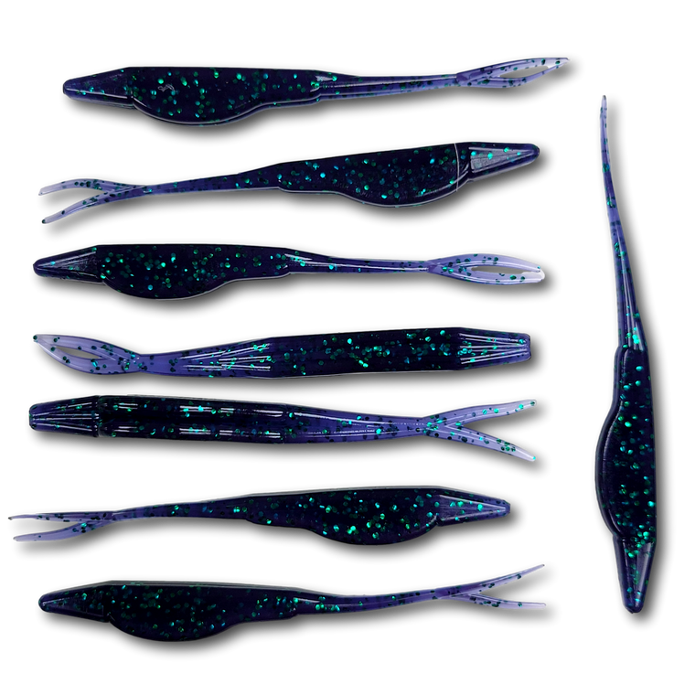 Barracuda Baits Hand Made 5" inch Split Tail Jerk Fluke Soft Plastic Bait
