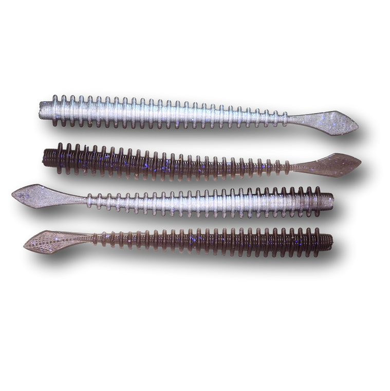 Four-Seven Lures 7 Inch Flex Rib Finesse Worm Soft Plastic Bait Four-Seven Lures 7 Inch Flex Rib Finesse Worm Soft Plastic Bait