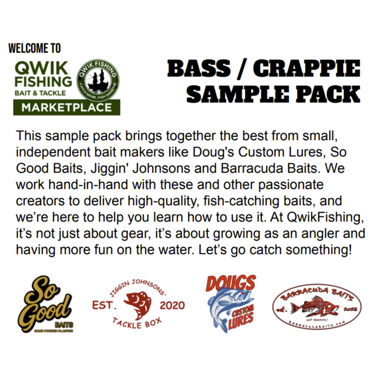 Sample Pack - Bass and Hybrids - Crappie and Panfish label