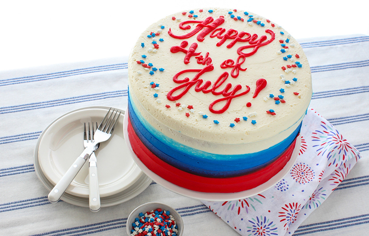 Fourth of July Flag Cake delivered