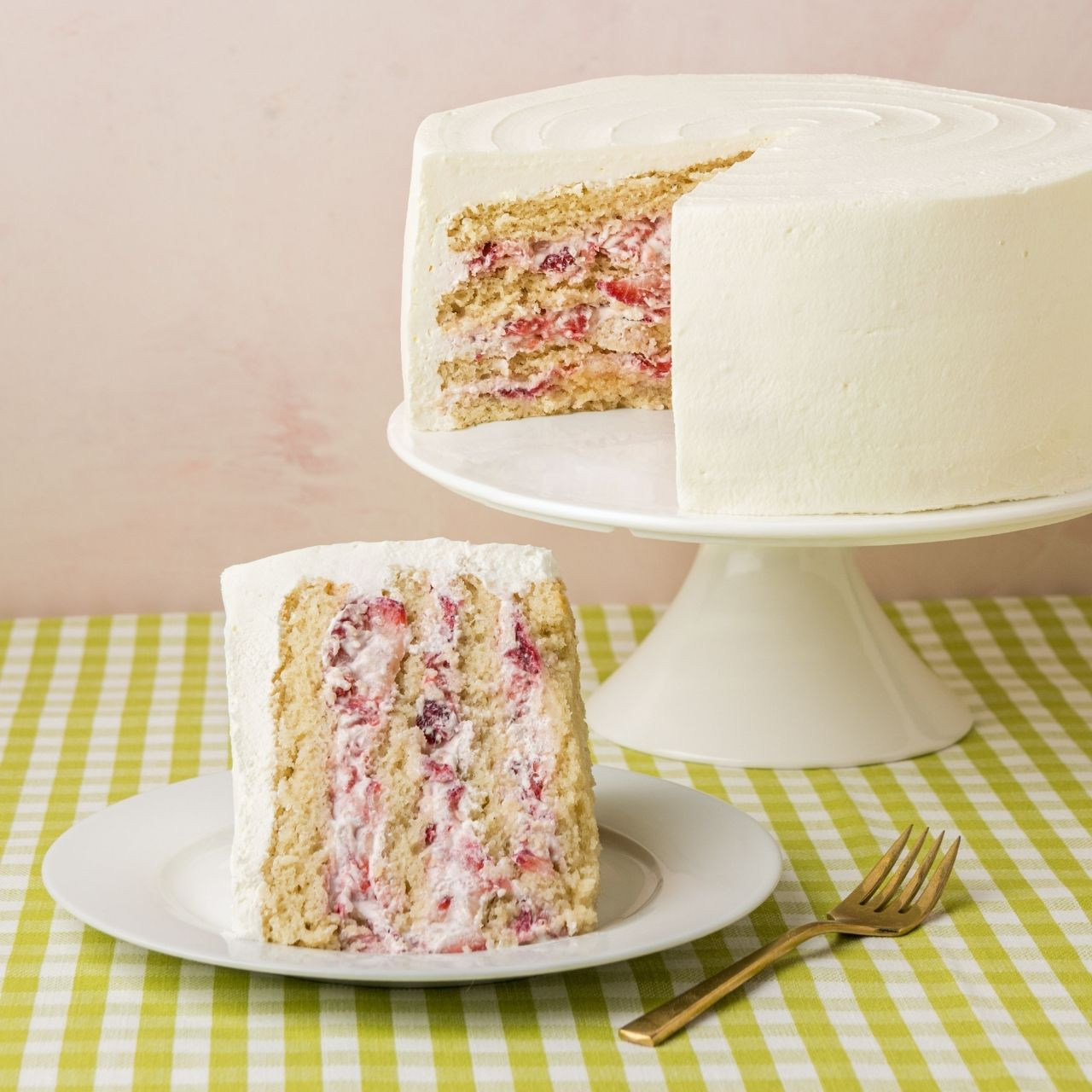 Summer Strawberry Whip Cake