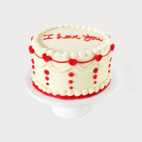Vintage Valentine's Day Cake