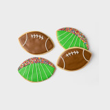 Stadium and Football Frosted Sugar Cookies