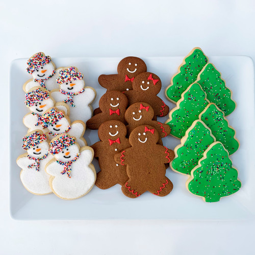 Holiday Frosted Sugar Cookie Platter