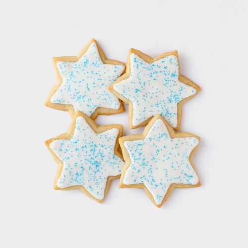 Hanukkah Star of David Frosted Sugar Cookie 4-box