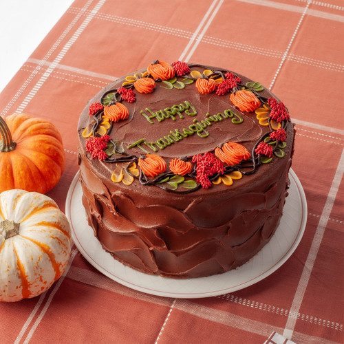 Thanksgiving Wreath Decorated Cake