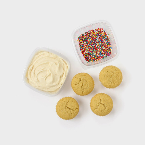 SusieCakes DIY Dot Cake Kit with colorful buttercream frosting dots and sprinkles for decorating your own cake