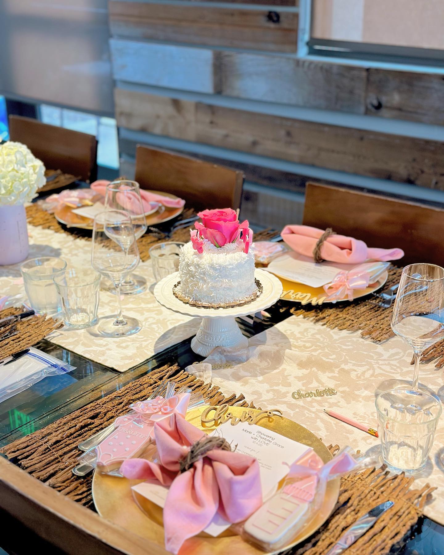 Tropical Coconut Cake on table 