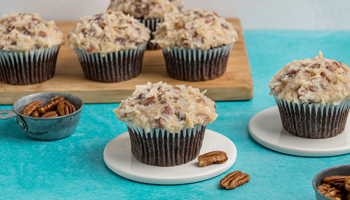 German Chocolate Cupcakes