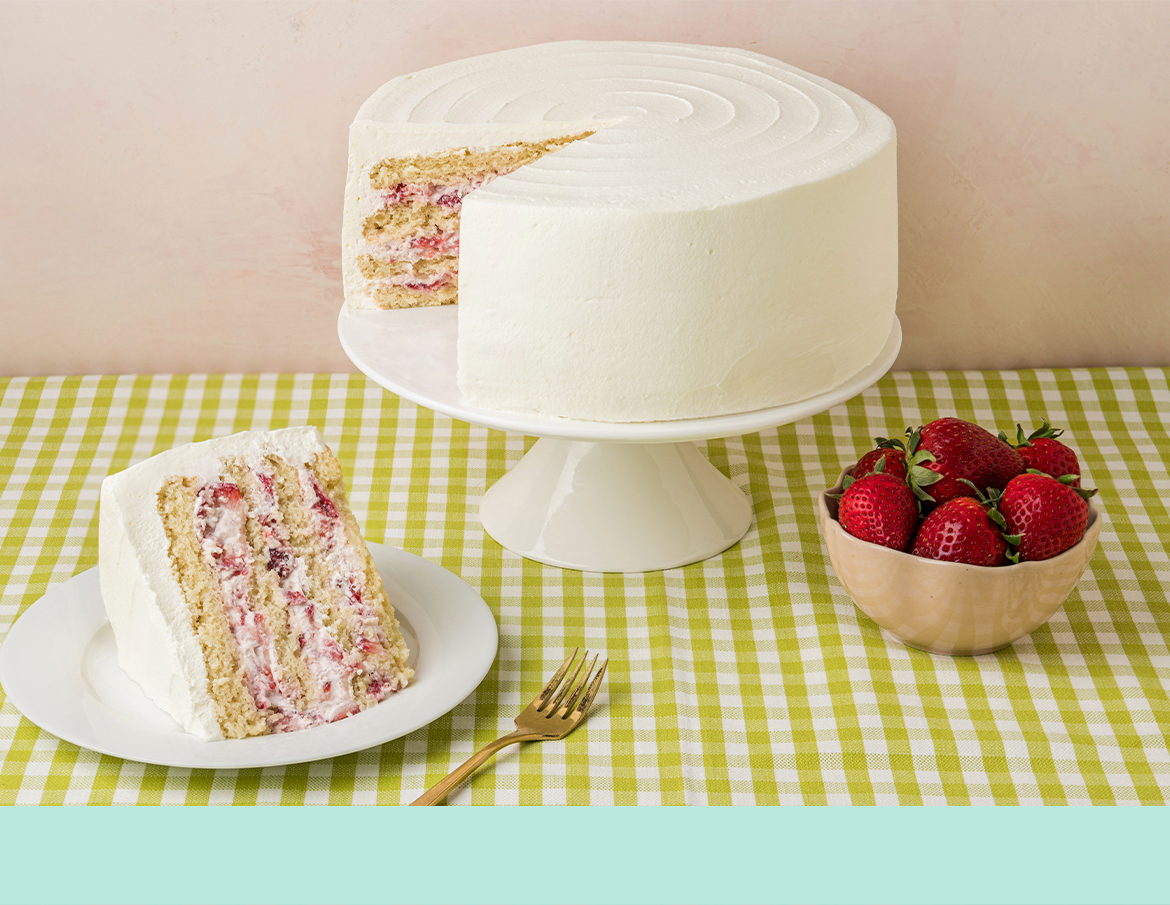Summer Strawberry Whip Cake