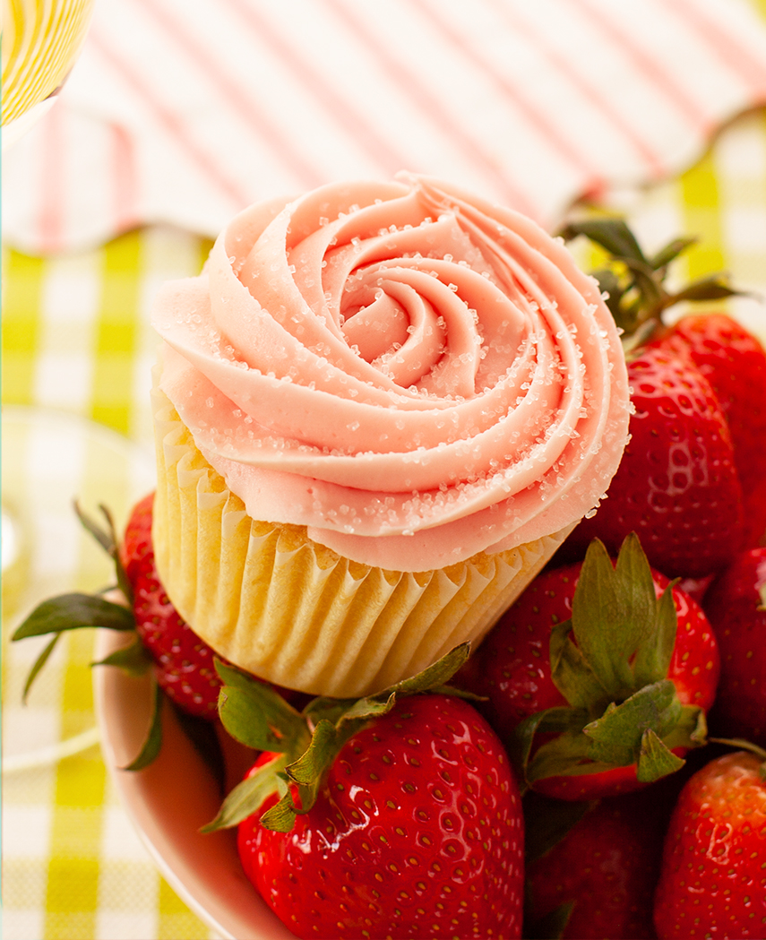 Strawberry Rose Cupcake