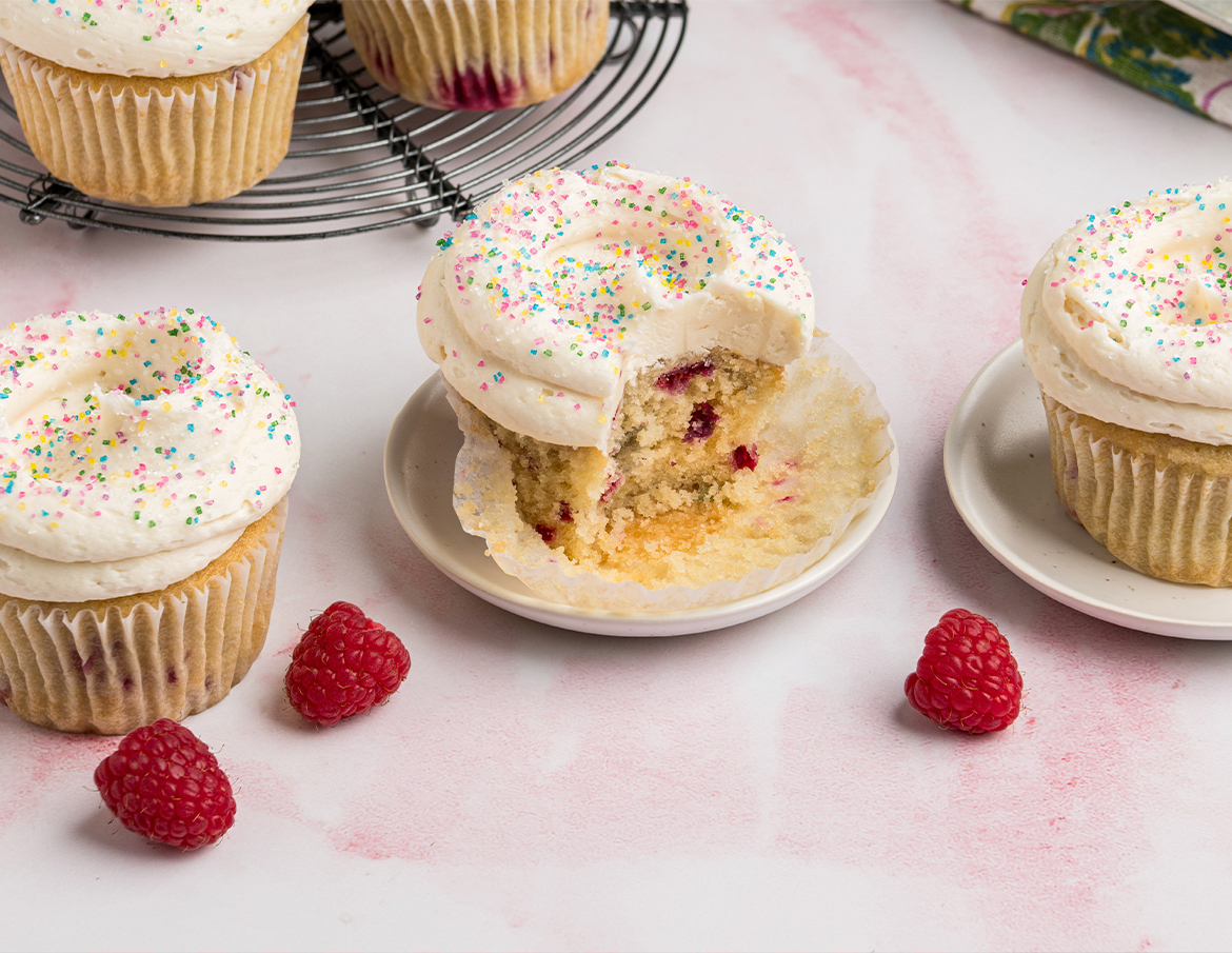 Raspberry Vanilla Cupcakes