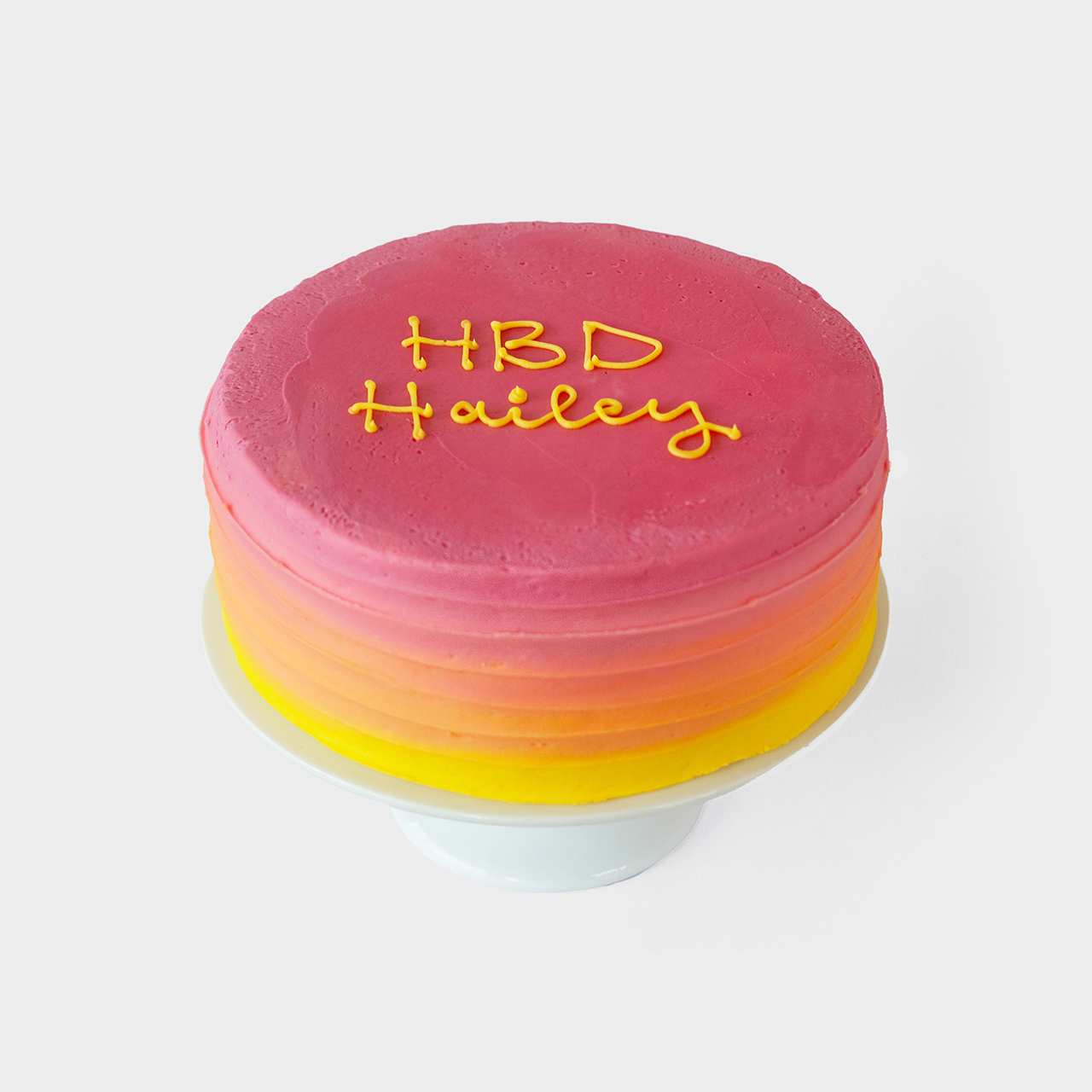 Sunset Ombre Decorated Cake