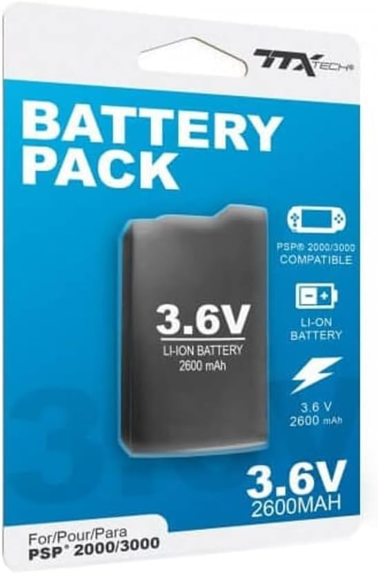 PSP 2000/3000 Battery Pack 3.6V 2600 mAh (TTX Tech) - World-8