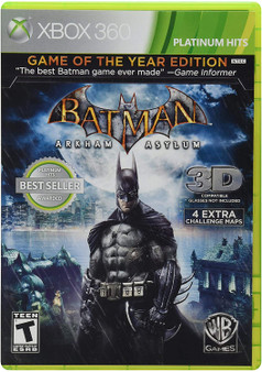 Batman: Arkham Asylum - Game of the Year Edition - Platinum Hits - Xbox 360 - USED