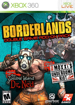 Borderlands: Double Game Add-On Pack (#1 Dr. Ned + #2 Mad Moxxi's) - Xbox 360 - USED