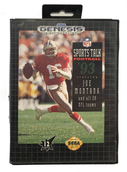 Sports Talk Football 93 Starring Joe Montana - Genesis - USED (COMPLETE)