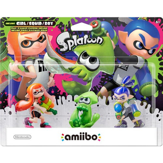 Nintendo Amiibo - Splatoon Girl / Squid / Boy 3-Pack - NEW