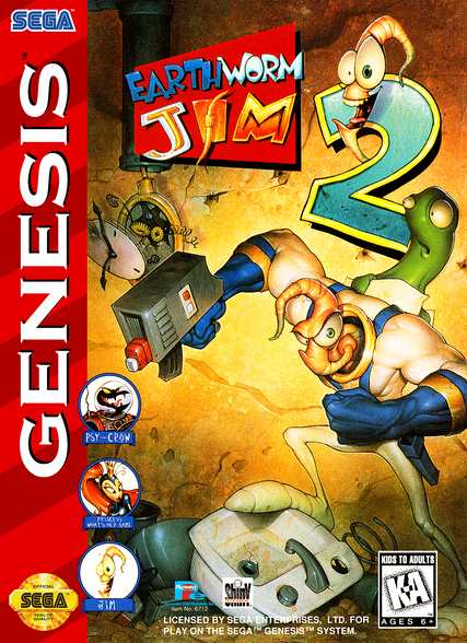 Earthworm Jim 2 - Sega Genesis - USED (COMPLETE) - World-8