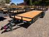 P.J. Trailers 2027 2027 83"X20' Utility Trailer | Tandem Axle Axle | ATV Side Load, Straightdeck W/4' Spring Assisted Rear Ramp