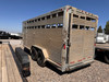 Exiss Trailers 1997 18' Stock Trailer | Tandem Axle Axle 14K, Spare Tire, Drivers Side Escape Door, Rear Swing Door with Sliding Gate, Over Tongue Storage