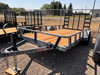 Raw Maxx Trailers 2026 UTX 83"X14' Utility Trailer | Single Axle Axle 3.5K, 2" Round Tube Rail, 4' Rampgate, Black Diamond Plate Trim, Straight Deck