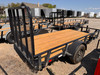 Raw Maxx Trailers 2027 UTX 77"X12' Utility Trailer | Single Axle Axle 3.5K, 4' Ramp Gate, Pipetop Rails, Tread Brite Trim, Steel Diamond Plate Fenders