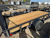 Raw Maxx Trailers 2027 UTX 83"X14' Utility Trailer | Single Axle 3.5K, 2" Round Pipetop Rails, 4' Rear Ramp Gate, Spare Tire Mount, 8 Ply Tires