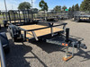 Raw Maxx Trailers 2027 UTX 77"X12' Utility Trailer | Tandem Axle 7K, 2" Round Pipetop Rails, 4' Rear Ramp Gate, Spare Tire Mount, 8 Ply Tires