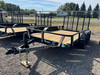 Raw Maxx Trailers 2027 UTX 77"X12' Utility Trailer | Tandem Axle 7K, 2" Round Pipetop Rails, 4' Rear Ramp Gate, Dovetail, Spare Tire Mount, 8 Ply Tires