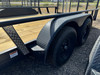 Raw Maxx Trailers 2027 UTX 83"X16' Utility Trailer | Tandem Axle 7K, 2" Round Pipetop Rails, 4' Rear Ramp Gate, Dovetail, Spare Tire Mount, 8 Ply Tires