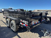 P.J. Trailers 2027 D7 83"X14' Scissor Dump Trailer | Tandem Axle 14K, 6" Channel, 24" Sides, Spreader Gate, Scissor Lift, Tarp Kit, Slide In Ramps