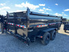 P.J. Trailers 2027 DE 83"X16' Low Profile Dump Trailer | Tandem Axle 20K, 48" SIDES , Scissor Lift, Hydraulic Jacks, 7ga Floor, Tarp Kit, Slide In Ramps, Torsion Axles