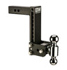 B&W Hitches Tow and Stow Adjustable Drop Hitch | 2" Receiver, 9" Drop, 9-1/2" Rise, Dual Ball 2-5/16" x 2" | Universal