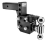 B&W Hitches Tow and Stow Adjustable Pintle Drop Hitch | 2.5" Receiver, 6-1/2" Drop, 4" Rise, Dual Ball 2-5/16" x 2" | Universal