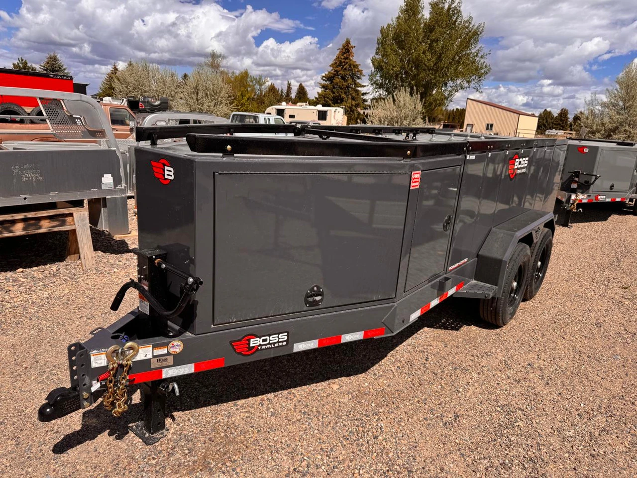 Boss Trailers 2026 660 Gallon Refueling Trailer | Tandem Axle 12K, Multi-Tank,, 25 GPM Pump, Hose Reel, Flow Meter, Light Tower, Rear Enclosure (DOT Legal)