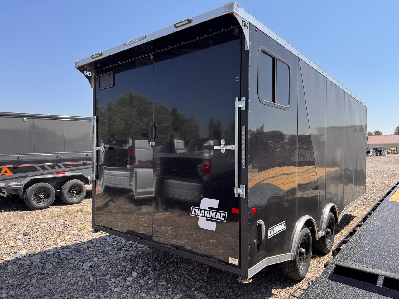 Charmac Trailers 2026 STEALTH 100"X20' Standard Cargo Trailer | Tandem Axle Axle 9.99K, Rear Ramp Door, Rubber Floor, Driver Side Door, Rear Passenger Side Window, Rear Spoiler