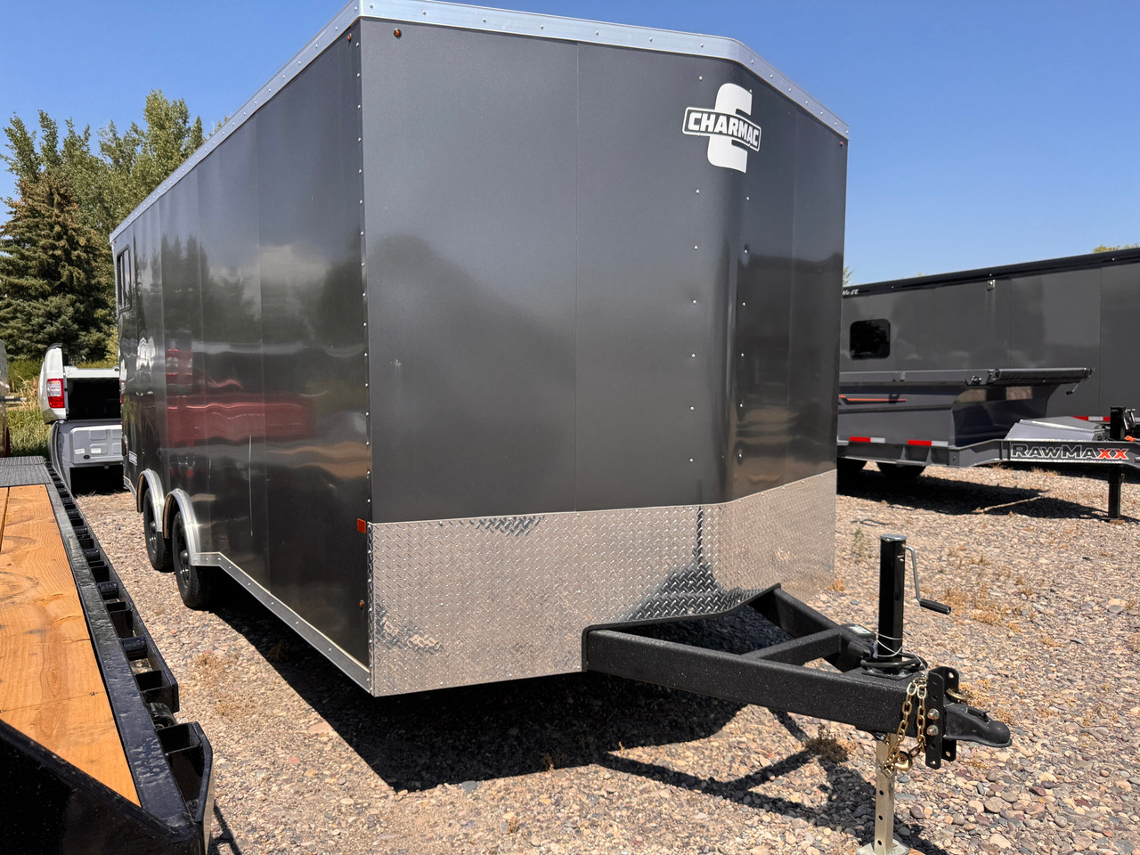 Charmac Trailers 2026 STEALTH 100"X20' Standard Cargo Trailer | Tandem Axle Axle 9.99K, Rear Ramp Door, Rubber Floor, Driver Side Door, Rear Passenger Side Window, Rear Spoiler