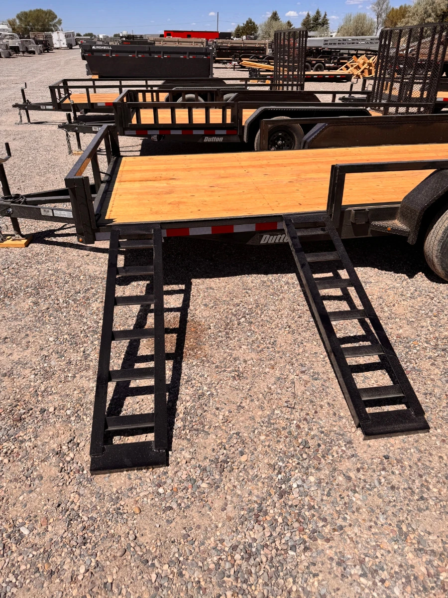 Dutton Trailers 2026 2026 84"X16' Utility Trailer | Tandem Axle Axle 7K | ATV Side Load Tube Top Rail, Led Lights, 8Ply Radial Tires 205X75R15, Rear Ramp Gate