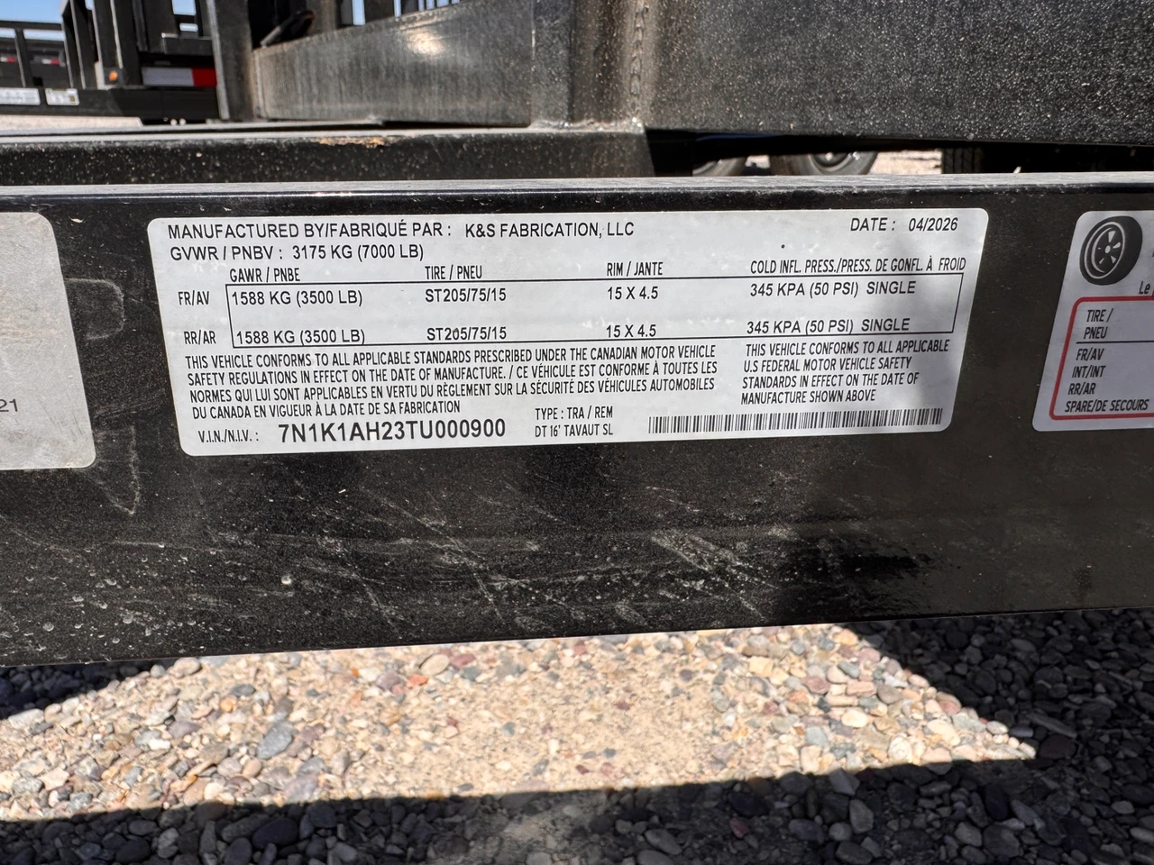 Dutton Trailers 2026 2026 84"X16' Utility Trailer | Tandem Axle Axle 7K | ATV Side Load Tube Top Rail, Led Lights, 8Ply Radial Tires 205X75R15, Rear Ramp Gate
