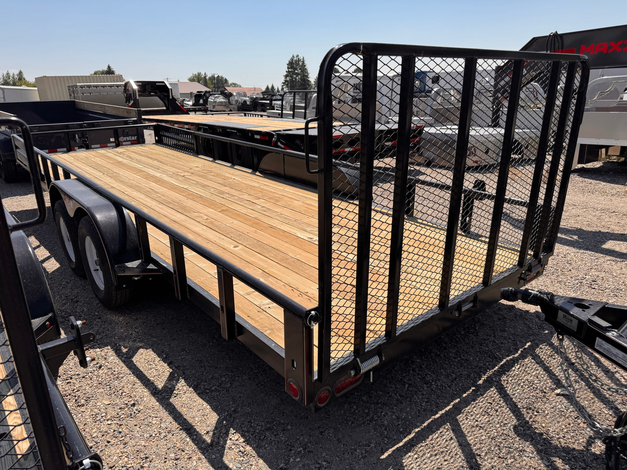 GR Trailers 2025 82"X22' Utility Trailer | Tandem Axle 7K, Channel Pipetop Rail, Side Load ATV Ramps, Rear Rampgate